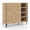 Shoe Rack Organizer with Flip-up See-through Doors and Adjustable Shelves-Oak